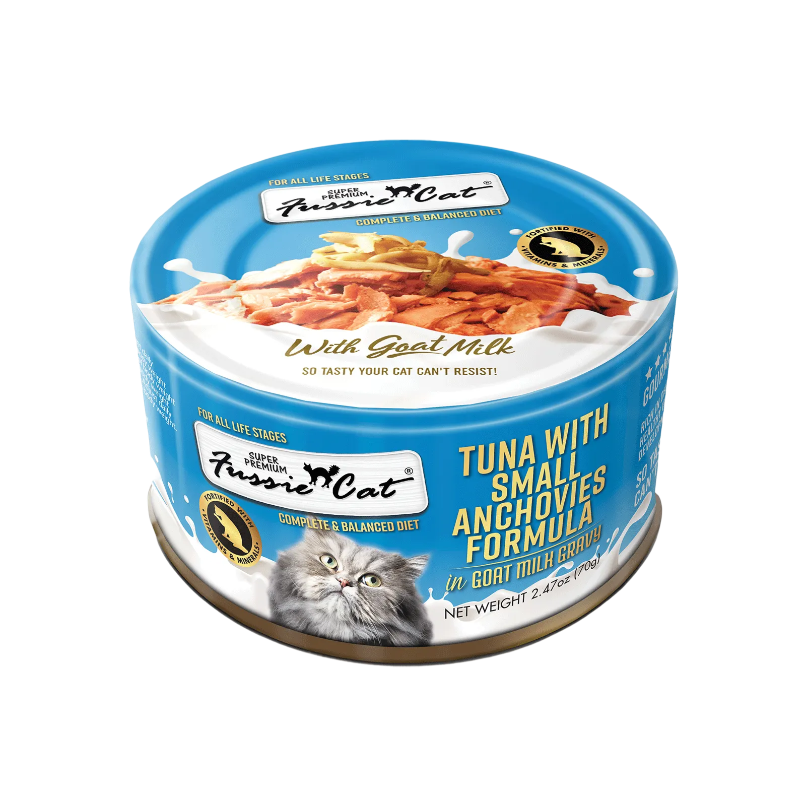 Tuna with Small Anchovies Formula in Goat Milk Recipe - Fussie Cat